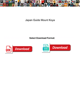 Japan Guide Mount Koya