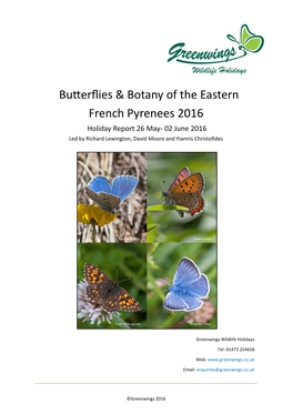 Butterflies & Botany of the Eastern French Pyrenees 2016