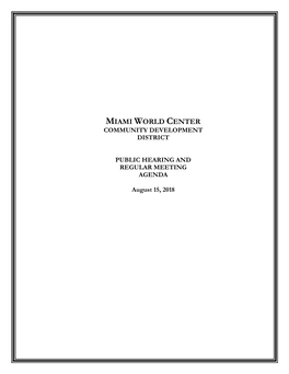 Miami World Center Community Development District