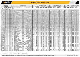 Midweek Basketball Coupon 29/04/2021 10:49 1 / 2