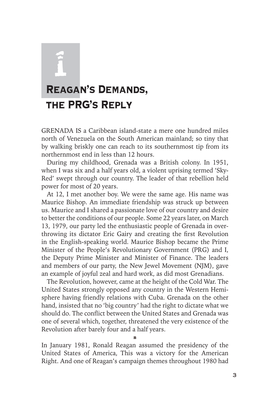Reagan's Demands, the PRG's Reply