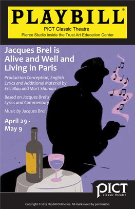 Jacques Brel Is Alive and Well and Living in Paris