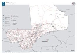 Mali:Populated Places 10 Jun 2015 Western Sahara