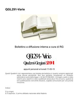 QGL291-Varie- Quaderni Giorgiani 291