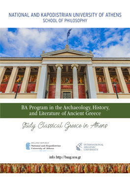 BA Program in the Archaeology, History, and Literature of Ancient Greece Study Classical Greece in Athens