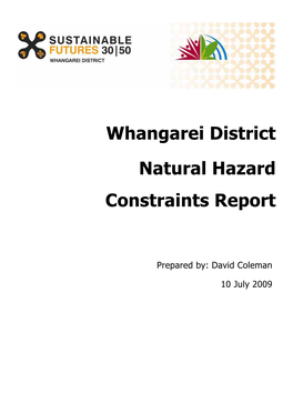 Whangarei District Natural Hazards Constraints Report