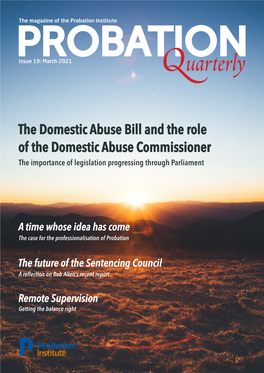 Probation Domestic Abuse Policy: Through Parliament