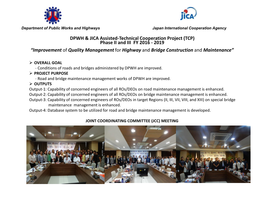 DPWH & JICA Assisted-Technical Cooperation Project (TCP)