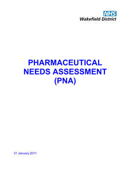 Pharmaceutical Needs Assessment (Pna)