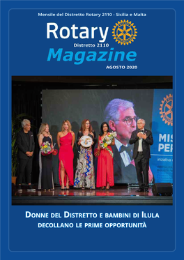 Donne Del Distretto E Bambini Di Ilula Decollano Le Prime Opportunità Mensile Del Distret to Rotary 2110 a Gosto 2020 Governatore Alfio Di Costa