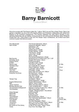 Barny Barnicott CV.Pdf