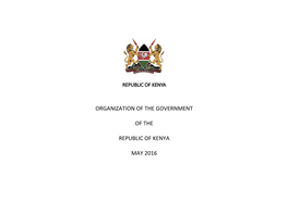 Organization of the Government of The