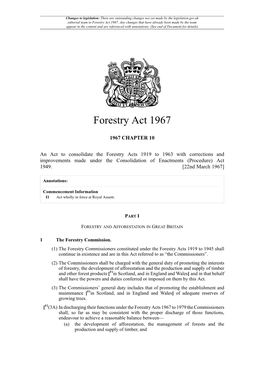 Forestry Act 1967