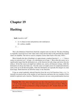 Chapter 19 Hashing