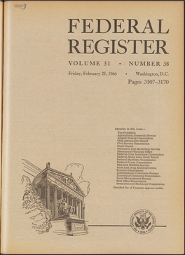 Federal Register Volume 31 • Number 38