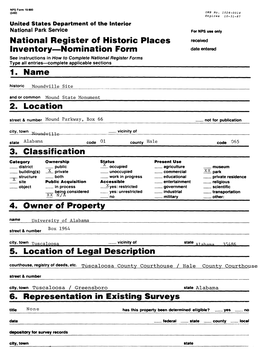 National Register of Historic Places Inventory—Nomination Form 1