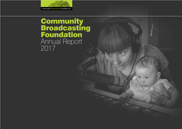 Community Broadcasting Foundation Annual Report 2017