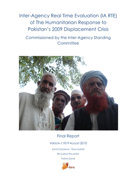 (IA-RTE) of the Humanitarian Response to Pakistan's 2009