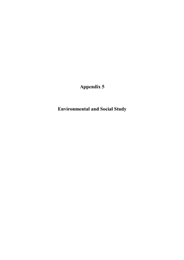 Environmental and Social Study for the Maputo Gas Fired Power Plant Development