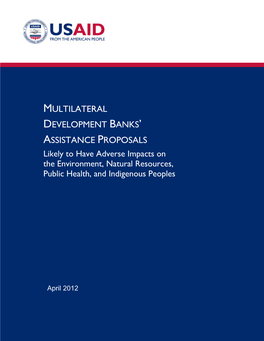 Multilateral Development Banks' Assistance