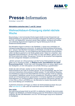 Presse-Information Donnerstag, 3