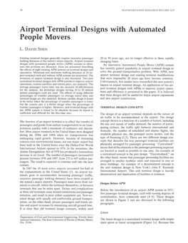 Airport Terminal Designs with Automated People Movers