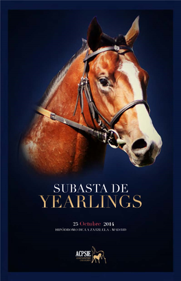 Catálogo De La Subasta De Yearlings ACPSIE 2014