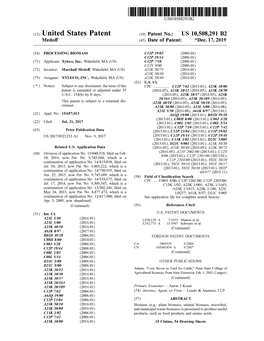 United States Patent ( 10 ) Patent No.: US 10,508,291 B2 Medoff (45 ) Date of Patent : * Dec