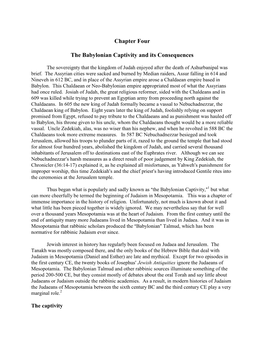 Chapter Four. the Babylonian Captivity and Its Consequences.Pdf