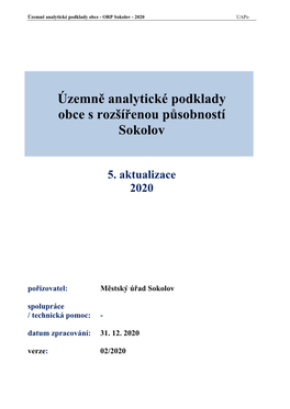 Textová Část ÚAP ORP Sokolov 2020