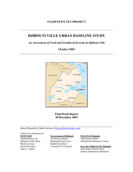 Djibouti Urban Livelihoods Baseline.FINAL.031230 42 Last Printed 07/01/2004 5:30 PM