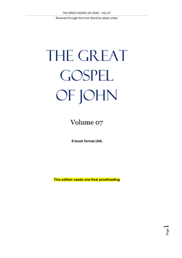 The Great Gospel of John – Volume 7