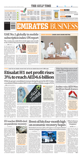 Etisalat H1 Net Profit Rises 3% to Reach AED4.6 Billion