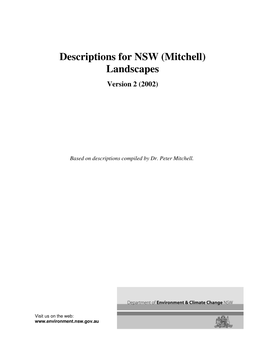 Descriptions for NSW (Mitchell) Landscapes Version 2 (2002)