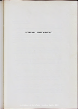 Notiziario Bibliografico