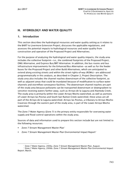 Hydrology and Water Quality