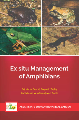 Ex Situ Management of Amphibians