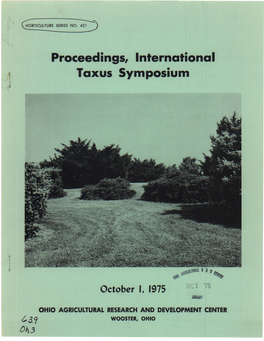 Proceedings, International Laxus Symposium