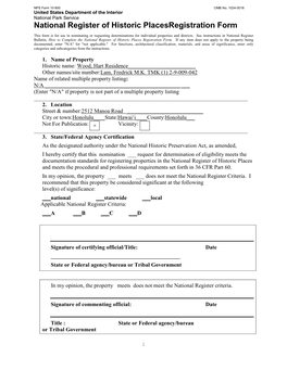 National Register of Historic Placesregistration Form