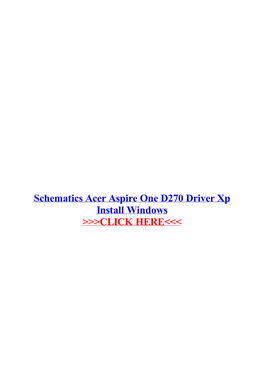 Schematics Acer Aspire One D270 Driver Xp Install Windows