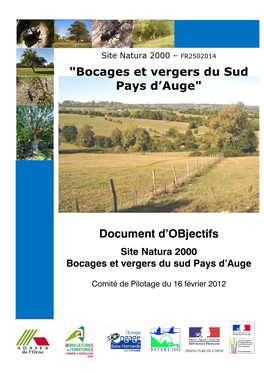 "Bocages Et Vergers Du Sud Pays D'auge" Document D'objectifs