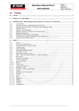 Operations Manual Part C Section: 3 Revision