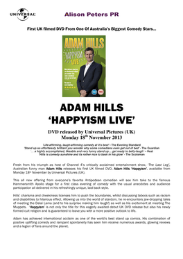 Adam Hills 'Happyism Live'