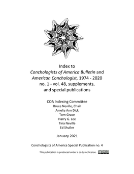 Combined INDEX to Volumes 1-48 of the COA Bulletin and American