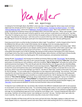 In Making Her First Full-Length Album, Bea Miller's