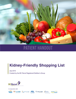 Kidney-Friendly Shopping List