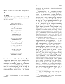 Race Relations and the Mississippi Flood of 1927