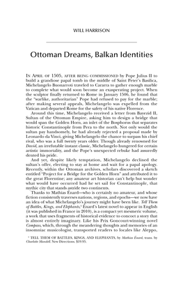 Ottoman Dreams, Balkan Identities