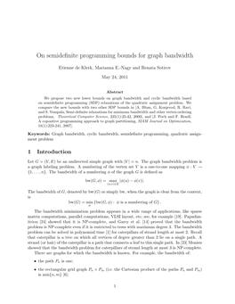 On Semidefinite Programming Bounds for Graph Bandwidth