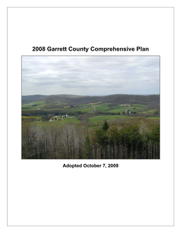 2008 Garrett County Comprehensive Plan